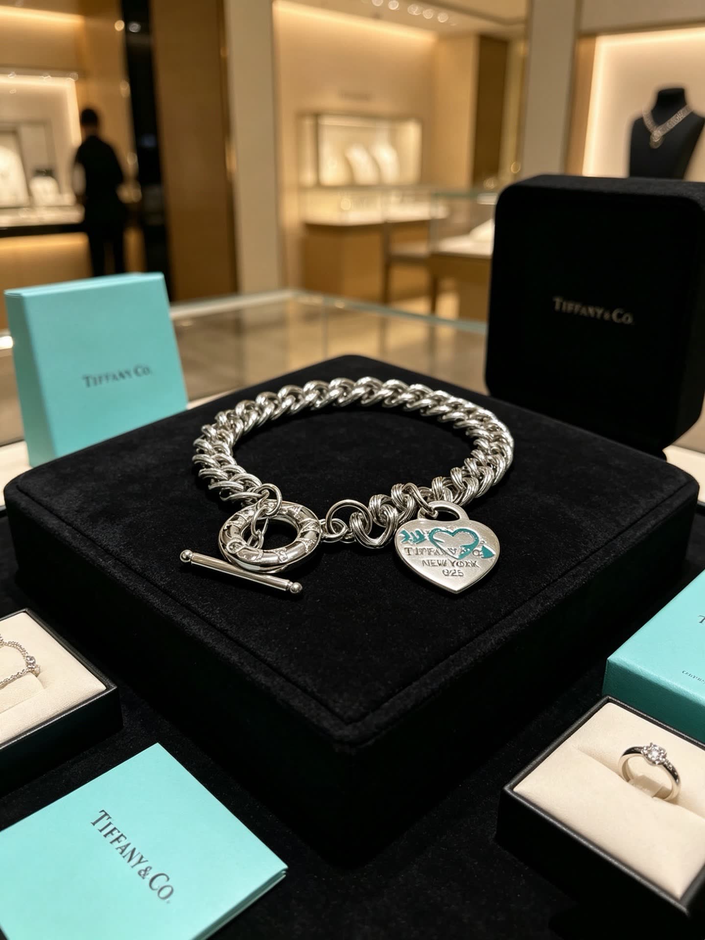 Tiffany & Co. Sterling Silver Heart Tag Bracelet